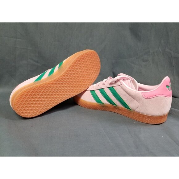 Adidas Gazelle C Girls Sneakers Suede Green Pink Size 3 NEW NO BOX! - Picture 2 of 11